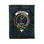 Plaid Blanket Davidson Modern Clan Crest Badge Tartan Blanket Scottish Green Plaid Throw Blanket Tartan Plaid Fleece Blanket