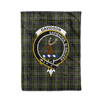 Plaid Blanket Davidson Tulloch Dress Clan Crest Badge Tartan Blanket Scottish Green Plaid Throw Blanket - Scotstee Shop
