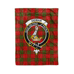 Plaid Blanket Dewar Clan Crest Badge Tartan Blanket Scottish Green Plaid Throw Blanket Tartan Plaid Fleece Blanket