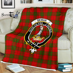 Plaid Blanket Dewar Clan Crest Badge Tartan Blanket Scottish Green Plaid Throw Blanket Tartan Plaid Fleece Blanket