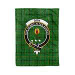 Plaid Blanket Don Clan Crest Badge Tartan Blanket Scottish Green Plaid Throw Blanket Tartan Plaid Fleece Blanket