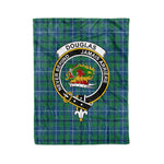Plaid Blanket Douglas Ancient Clan Crest Badge Tartan Blanket Scottish Green Plaid Throw Blanket Tartan Plaid Fleece Blanket