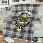 Plaid Blanket Douglas Grey Modern Clan Crest Badge Tartan Blanket Scottish Green Plaid Throw Blanket Tartan Plaid Fleece Blanket