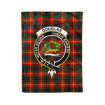 Plaid Blanket Douglas Of Roxburgh Clan Crest Badge Tartan Blanket Scottish Green Plaid Throw Blanket - Scotstee Shop