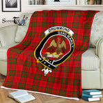 Plaid Blanket Drummond Clan Crest Badge Tartan Blanket Scottish Green Plaid Throw Blanket Tartan Plaid Fleece Blanket