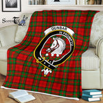 Plaid Blanket Dunbar Clan Crest Badge Tartan Blanket Scottish Green Plaid Throw Blanket Tartan Plaid Fleece Blanket