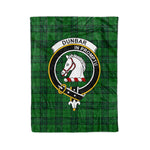 Plaid Blanket Dunbar Hunting Clan Crest Badge Tartan Blanket Scottish Green Plaid Throw Blanket Tartan Plaid Fleece Blanket