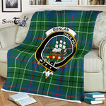 Plaid Blanket Duncan Ancient Clan Crest Badge Tartan Blanket Scottish Green Plaid Throw Blanket Tartan Plaid Fleece Blanket