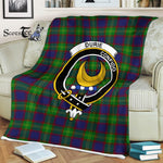 Plaid Blanket Durie Clan Crest Badge Tartan Blanket Scottish Green Plaid Throw Blanket Tartan Plaid Fleece Blanket