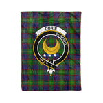 Plaid Blanket Durie Clan Crest Badge Tartan Blanket Scottish Green Plaid Throw Blanket Tartan Plaid Fleece Blanket