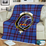 Plaid Blanket Elliot Clan Crest Badge Tartan Blanket Scottish Green Plaid Throw Blanket Tartan Plaid Fleece Blanket