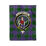 Plaid Blanket Elphinstone Clan Crest Badge Tartan Blanket Scottish Green Plaid Throw Blanket Tartan Plaid Fleece Blanket