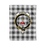 Plaid Blanket Erskine Black And White Clan Crest Badge Tartan Blanket Scottish Green Plaid Throw Blanket - Scotstee Shop