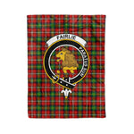 Plaid Blanket Fairlie Clan Crest Badge Tartan Blanket Scottish Green Plaid Throw Blanket Tartan Plaid Fleece Blanket