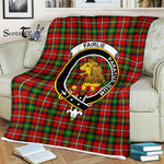 Plaid Blanket Fairlie Clan Crest Badge Tartan Blanket Scottish Green Plaid Throw Blanket Tartan Plaid Fleece Blanket