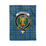 Plaid Blanket Falconer Clan Crest Badge Tartan Blanket Scottish Green Plaid Throw Blanket Tartan Plaid Fleece Blanket