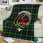 Plaid Blanket Farquharson Modern Clan Crest Badge Tartan Blanket Scottish Green Plaid Throw Blanket - Scotstee Shop