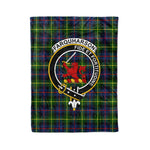 Plaid Blanket Farquharson Modern Clan Crest Badge Tartan Blanket Scottish Green Plaid Throw Blanket - Scotstee Shop