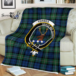 Plaid Blanket Forbes Ancient Clan Crest Badge Tartan Blanket Scottish Green Plaid Throw Blanket Tartan Plaid Fleece Blanket