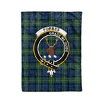 Plaid Blanket Forbes Ancient Clan Crest Badge Tartan Blanket Scottish Green Plaid Throw Blanket Tartan Plaid Fleece Blanket