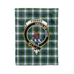 Plaid Blanket Forbes Dress Clan Crest Badge Tartan Blanket Scottish Green Plaid Throw Blanket Tartan Plaid Fleece Blanket