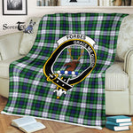 Plaid Blanket Forbes Dress Clan Crest Badge Tartan Blanket Scottish Green Plaid Throw Blanket Tartan Plaid Fleece Blanket