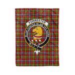 Plaid Blanket Forrester Clan Crest Badge Tartan Blanket Scottish Green Plaid Throw Blanket Tartan Plaid Fleece Blanket