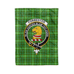 Plaid Blanket Forrester Hunting Clan Crest Badge Tartan Blanket Scottish Green Plaid Throw Blanket - Scotstee Shop