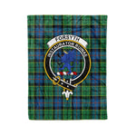 Plaid Blanket Forsyth Ancient Clan Crest Badge Tartan Blanket Scottish Green Plaid Throw Blanket Tartan Plaid Fleece Blanket