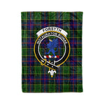 Plaid Blanket Forsyth Modern Clan Crest Badge Tartan Blanket Scottish Green Plaid Throw Blanket Tartan Plaid Fleece Blanket