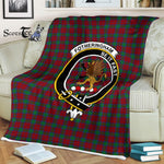 Plaid Blanket Fotheringham Clan Crest Badge Tartan Blanket Scottish Green Plaid Throw Blanket Tartan Plaid Fleece Blanket