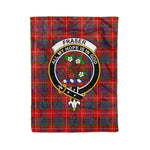 Plaid Blanket Fraser Clan Crest Badge Tartan Blanket Scottish Green Plaid Throw Blanket Tartan Plaid Fleece Blanket
