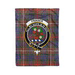 Plaid Blanket Fraser Hunting Modern Clan Crest Badge Tartan Blanket Scottish Green Plaid Throw Blanket - Scotstee Shop