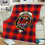 Plaid Blanket Fraser Modern Clan Crest Badge Tartan Blanket Scottish Green Plaid Throw Blanket Tartan Plaid Fleece Blanket