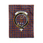 Plaid Blanket Fraser Of Lovat Clan Crest Badge Tartan Blanket Scottish Green Plaid Throw Blanket Tartan Plaid Fleece Blanket