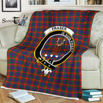 Plaid Blanket Fraser Of Lovat Clan Crest Badge Tartan Blanket Scottish Green Plaid Throw Blanket Tartan Plaid Fleece Blanket