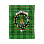 Plaid Blanket Galloway District Clan Crest Badge Tartan Blanket Scottish Green Plaid Throw Blanket - Scotstee Shop