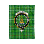 Plaid Blanket Galloway Hunting Clan Crest Badge Tartan Blanket Scottish Green Plaid Throw Blanket Tartan Plaid Fleece Blanket