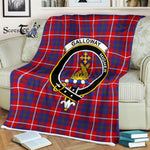 Plaid Blanket Galloway Red Clan Crest Badge Tartan Blanket Scottish Green Plaid Throw Blanket Tartan Plaid Fleece Blanket