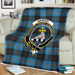 Plaid Blanket Garden Clan Crest Badge Tartan Blanket Scottish Green Plaid Throw Blanket Tartan Plaid Fleece Blanket