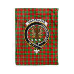 Plaid Blanket Gartshore Clan Crest Badge Tartan Blanket Scottish Green Plaid Throw Blanket Tartan Plaid Fleece Blanket