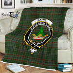 Plaid Blanket Gayre Clan Crest Badge Tartan Blanket Scottish Green Plaid Throw Blanket Tartan Plaid Fleece Blanket