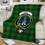 Plaid Blanket Ged Clan Crest Badge Tartan Blanket Scottish Green Plaid Throw Blanket Tartan Plaid Fleece Blanket