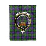 Plaid Blanket Gillon Clan Crest Badge Tartan Blanket Scottish Green Plaid Throw Blanket Tartan Plaid Fleece Blanket