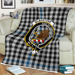 Plaid Blanket Gladstone Clan Crest Badge Tartan Blanket Scottish Green Plaid Throw Blanket Tartan Plaid Fleece Blanket