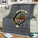 Plaid Blanket Gladstone Hunting Clan Crest Badge Tartan Blanket Scottish Green Plaid Throw Blanket Tartan Plaid Fleece Blanket