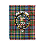 Plaid Blanket Glass Clan Crest Badge Tartan Blanket Scottish Green Plaid Throw Blanket Tartan Plaid Fleece Blanket