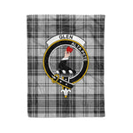 Plaid Blanket Glen Grey Clan Crest Badge Tartan Blanket Scottish Green Plaid Throw Blanket Tartan Plaid Fleece Blanket