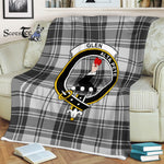 Plaid Blanket Glen Grey Clan Crest Badge Tartan Blanket Scottish Green Plaid Throw Blanket Tartan Plaid Fleece Blanket