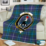 Plaid Blanket Glen Modern Clan Crest Badge Tartan Blanket Scottish Green Plaid Throw Blanket Tartan Plaid Fleece Blanket